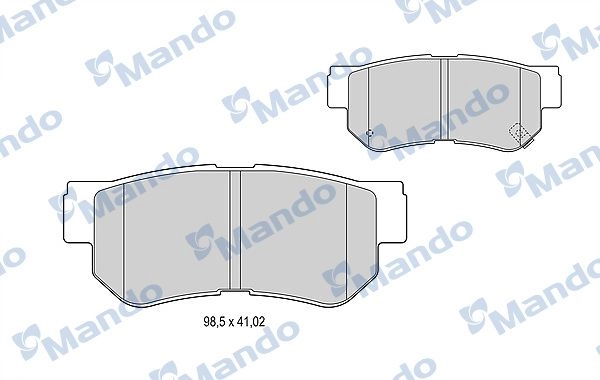 Тормозные колодки дисковые, комплект MANDO 1439978699 MBF015202 CD J44VZ изображение 0