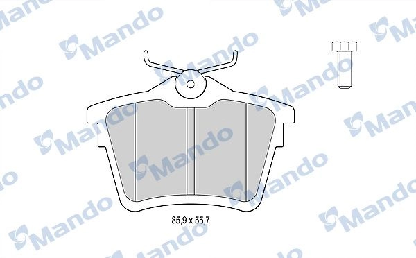 Тормозные колодки дисковые, комплект MANDO 0 18APBE 1439978701 MBF015204