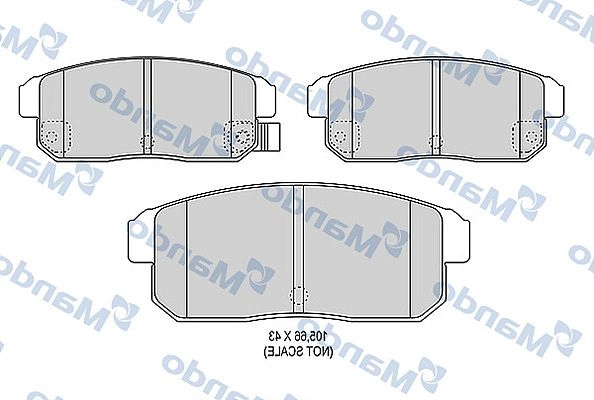 Тормозные колодки дисковые, комплект MANDO MBF015206 U5TRAF 5 1439978702 изображение 0