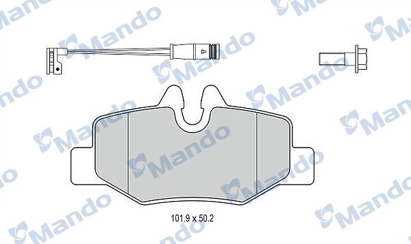 Тормозные колодки дисковые, комплект MANDO 1439978705 MBF015209 6CA ZV
