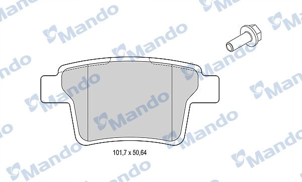 Тормозные колодки дисковые, комплект MANDO D FYFU 1439978711 MBF015220 изображение 0