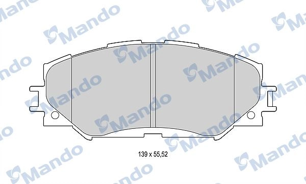 Тормозные колодки дисковые, комплект MANDO 2TIM 841 MBF015222 1439978713 изображение 0