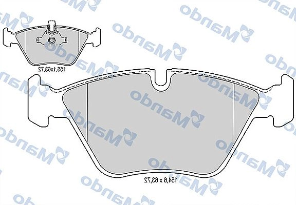 Тормозные колодки дисковые, комплект MANDO MBF015230 K OQEN 1439978717 изображение 0