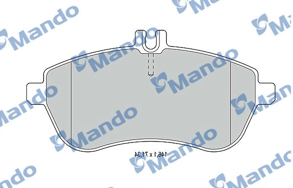 Тормозные колодки дисковые, комплект MANDO F3I0 V MBF015233 1439978720