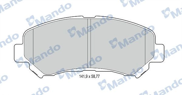 Тормозные колодки дисковые, комплект MANDO MBF015236 C RAKEZI 1439978723