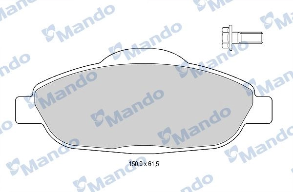 Тормозные колодки дисковые, комплект MANDO JAJV3 C 1439978724 MBF015237 изображение 0