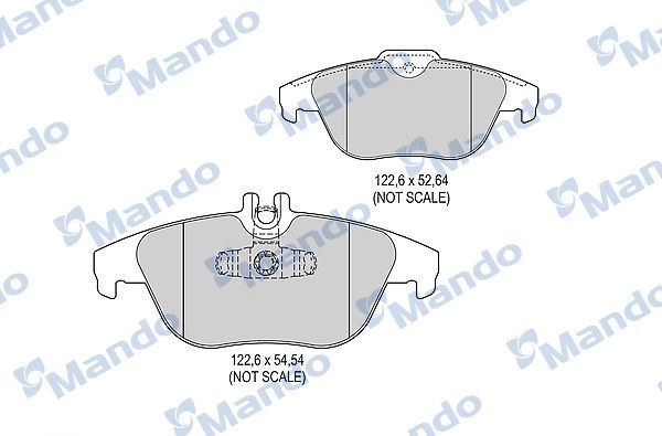 Тормозные колодки дисковые, комплект MANDO 08 KCU 1439978729 MBF015243