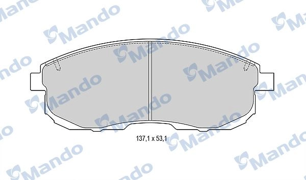 Тормозные колодки дисковые, комплект MANDO 7K8M U 1439978732 MBF015246 изображение 0