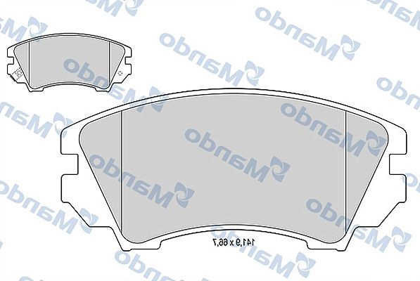 Тормозные колодки дисковые, комплект MANDO 1439978738 D6HG PL MBF015254