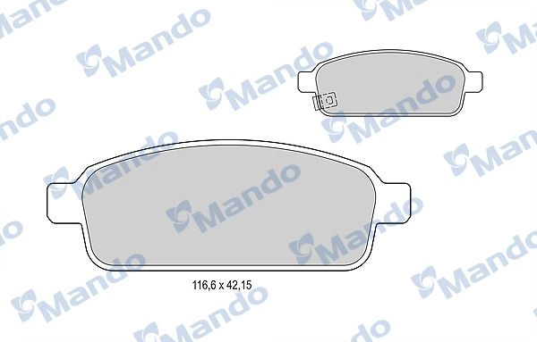 Тормозные колодки дисковые, комплект MANDO MBF015260 1439978743 3 NA7S изображение 0