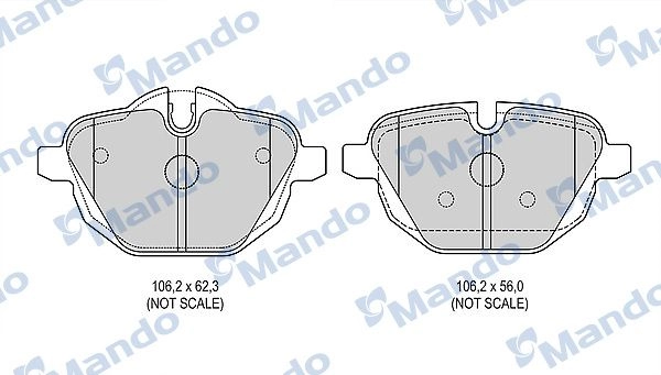Тормозные колодки дисковые, комплект MANDO BUXZY0 M MBF015266 1439978748 изображение 0