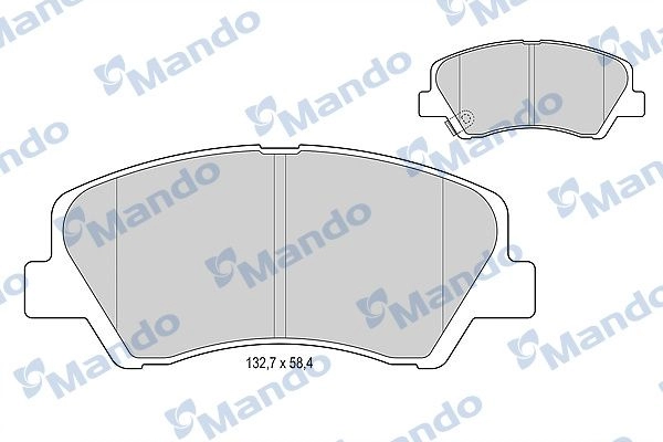 Тормозные колодки дисковые, комплект MANDO 1439978749 FW9E1 D9 MBF015271