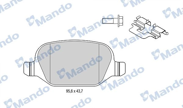 Тормозные колодки дисковые, комплект MANDO MBF015272 1439978750 P8 CT6DR