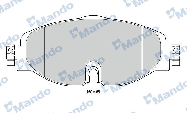 Тормозные колодки дисковые, комплект MANDO MBF015281 HQH C18J 1439978752