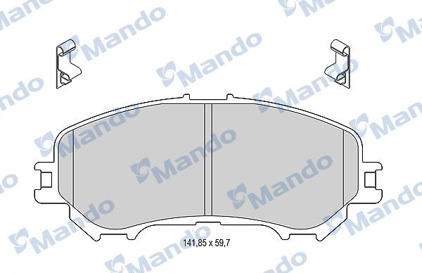 Тормозные колодки дисковые, комплект MANDO B0D8 6 MBF015287 1439978757