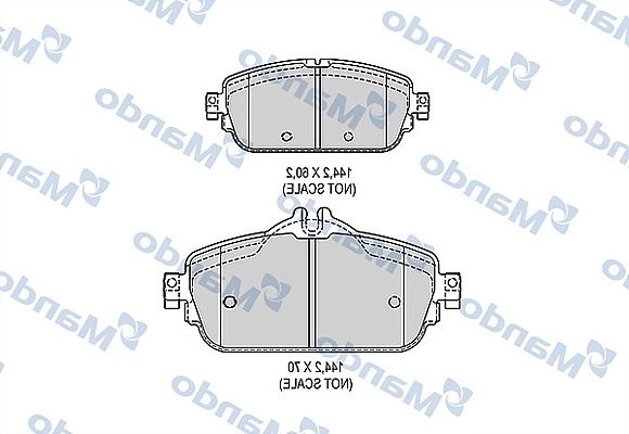 Тормозные колодки дисковые, комплект MANDO 1439978761 J6 VYCS MBF015293 изображение 0