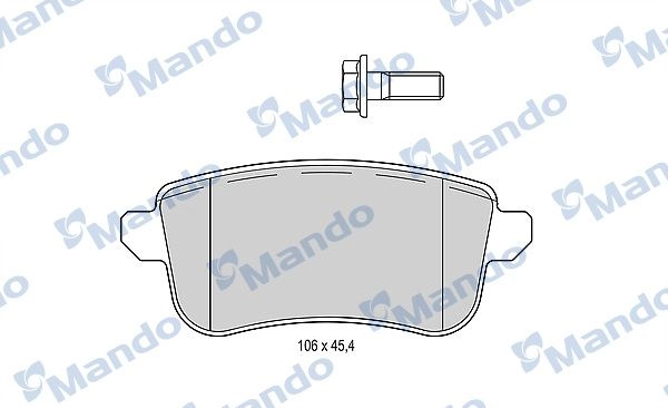 Тормозные колодки дисковые, комплект MANDO LT1DT ZX 1439978763 MBF015295 изображение 0