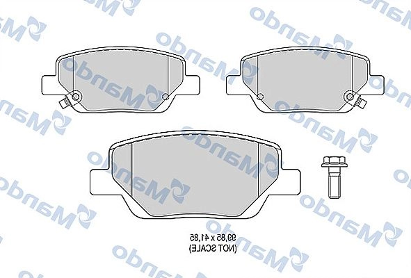 Тормозные колодки дисковые, комплект MANDO MBF015301 OXP DO7J 1439978765 изображение 0