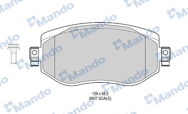 Тормозные колодки дисковые, комплект MANDO 1439978768 K1OA 7 MBF015304