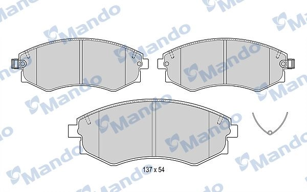 Тормозные колодки дисковые, комплект MANDO SGB SV3 1439978771 MBF015307