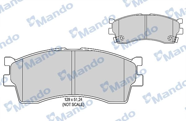 Тормозные колодки дисковые, комплект MANDO MBF015317 1439978776 KXH3Z7 K