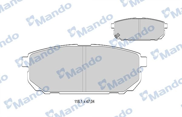 Тормозные колодки дисковые, комплект MANDO MBF015321 6F9 720 1439978779