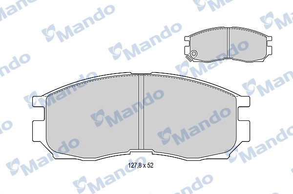 Тормозные колодки дисковые, комплект MANDO RV 57V 1439978787 MBF015340