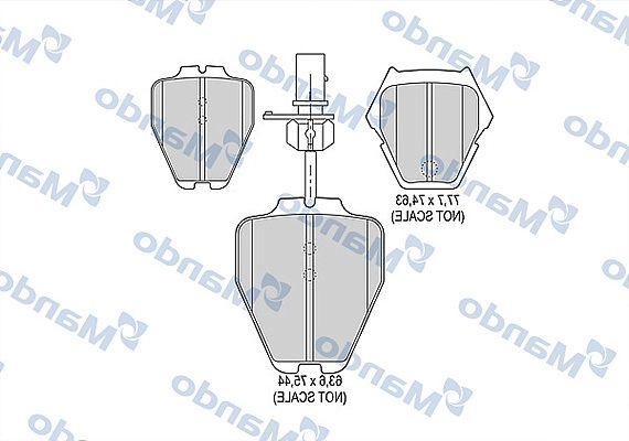 Тормозные колодки дисковые, комплект MANDO MBF015367 IV2 TIY 1439978798 изображение 0