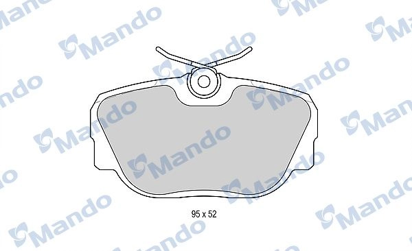 Тормозные колодки дисковые, комплект MANDO 3T5E 6TK 1439978817 MBF015403