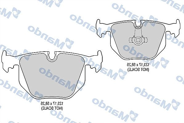 Тормозные колодки дисковые, комплект MANDO 1 3IE66 MBF015407 1439978821