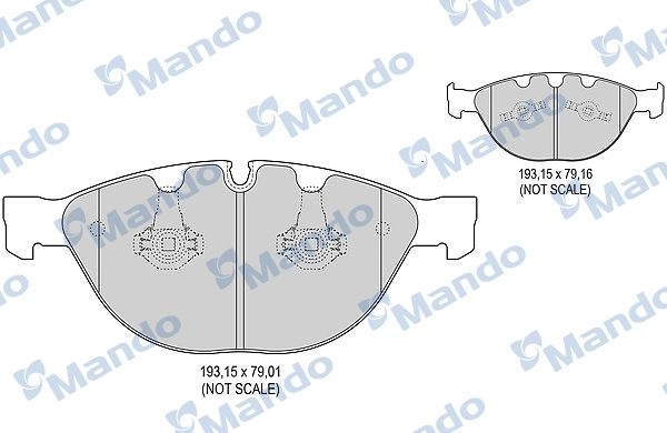 Тормозные колодки дисковые, комплект MANDO 8V 0XUY MBF015411 1439978822 изображение 0