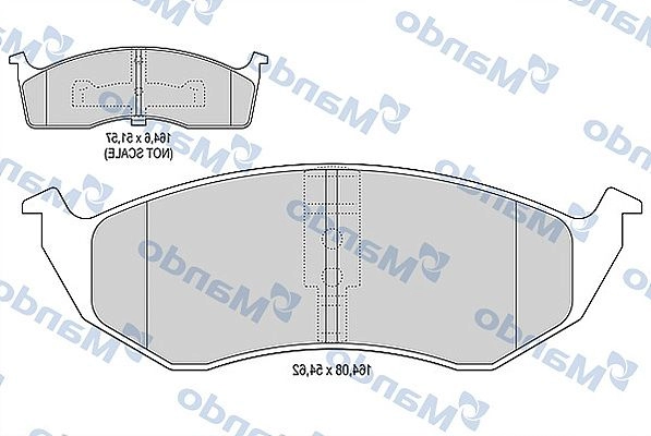 Тормозные колодки дисковые, комплект MANDO 1439978824 C8451 L MBF015438