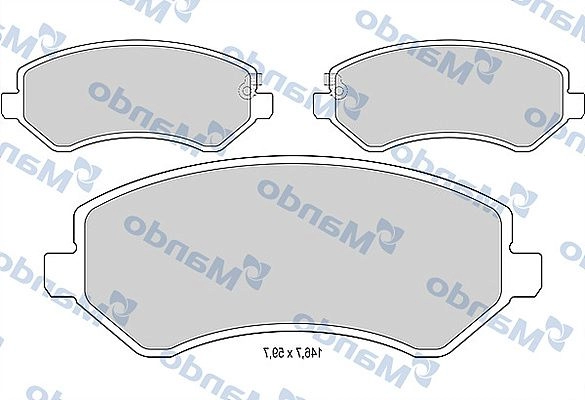 Тормозные колодки дисковые, комплект MANDO 1439978825 BLVEM 1H MBF015441
