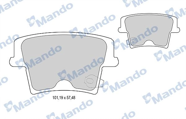 Тормозные колодки дисковые, комплект MANDO 1439978826 MBF015446 SH306G H изображение 0