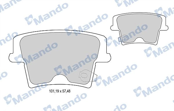 Тормозные колодки дисковые, комплект MANDO 1439978826 MBF015446 SH306G H