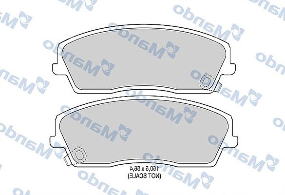 Тормозные колодки дисковые, комплект MANDO 1439978827 HZ ZZ6L6 MBF015447