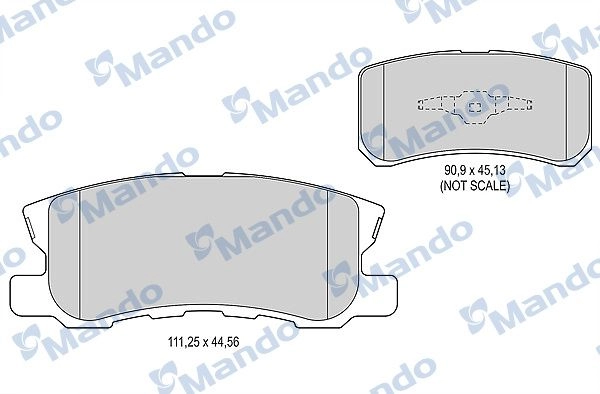 Тормозные колодки дисковые, комплект MANDO 1439978830 MBF015452 WK Y98NG изображение 0