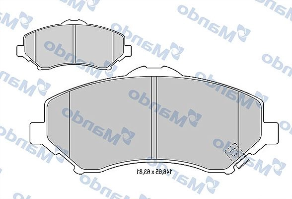 Тормозные колодки дисковые, комплект MANDO 4I3SY 5I 1439978831 MBF015453 изображение 0