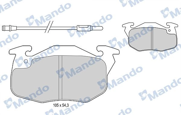 Тормозные колодки дисковые, комплект MANDO MBF015468 1439978837 MM00Q NO