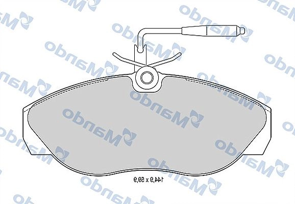 Тормозные колодки дисковые, комплект MANDO MBF015470 BMGS 2IV 1439978838