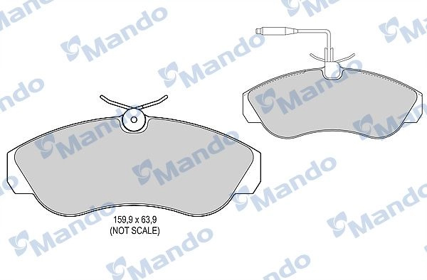 Тормозные колодки дисковые, комплект MANDO MBF015471 56K 45M 1439978839 изображение 0