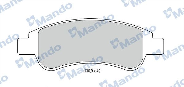 Тормозные колодки дисковые, комплект MANDO DL89 G MBF015475 1439978842 изображение 0