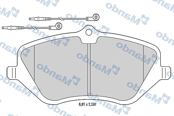 Тормозные колодки дисковые, комплект MANDO MBF015476 1439978843 5VB922 S