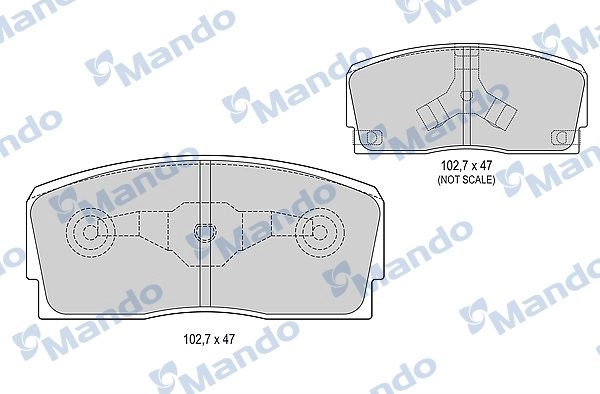 Тормозные колодки дисковые, комплект MANDO MBF015486 1439978850 SSY4 BT