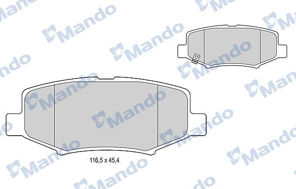 Тормозные колодки дисковые, комплект MANDO 0 0DCBP MBF015495 1439978855 изображение 0