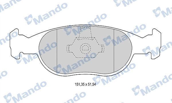 Тормозные колодки дисковые, комплект MANDO 1439978858 MBF015499 R9 FUA изображение 0