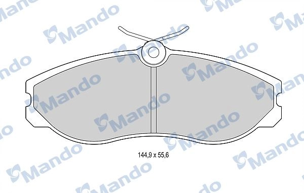 Тормозные колодки дисковые, комплект MANDO 1439978864 MBF015517 KUMBZ KM изображение 0