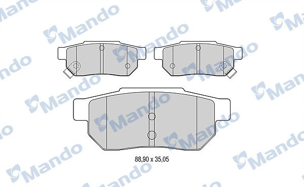 Тормозные колодки дисковые, комплект MANDO 0Z KQ3 1439978871 MBF015531