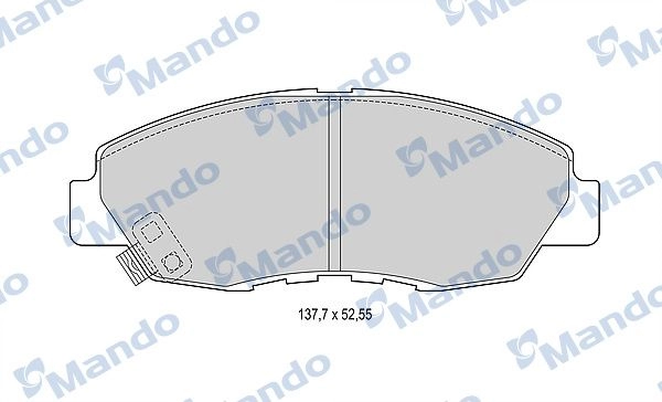 Тормозные колодки дисковые, комплект MANDO MBF015534 1439978874 OL9 5AIZ изображение 0