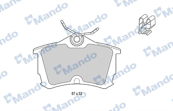 Тормозные колодки дисковые, комплект MANDO MBF015539 1439978877 9GW JU